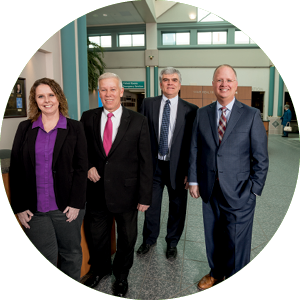 hannibal regional executives standing in the lobby